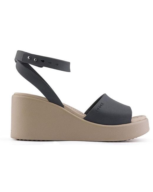 CROCSTM Blue (Wmns) Brooklyn Ankle Strap Wedge Sandals