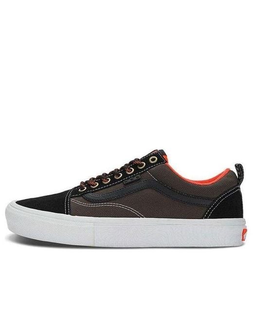 Vans Brown Old Skool X Spitfire Skate Shoes Flame' for men