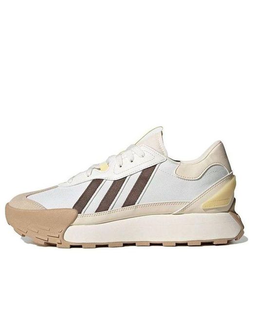 Adidas White Neo Futro Mixr Shoes Khaki' for men