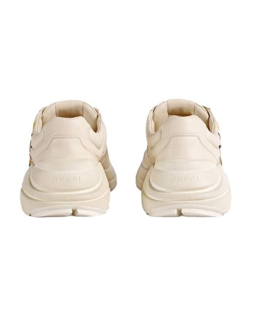 Gucci White Rhyton Leather Sneaker 'Vintage Logo' for men