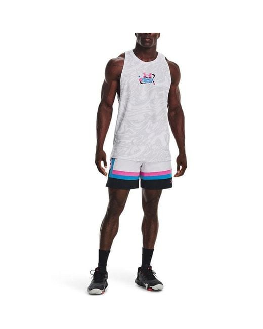 Under Armour Blue Baseline Woven Shorts for men