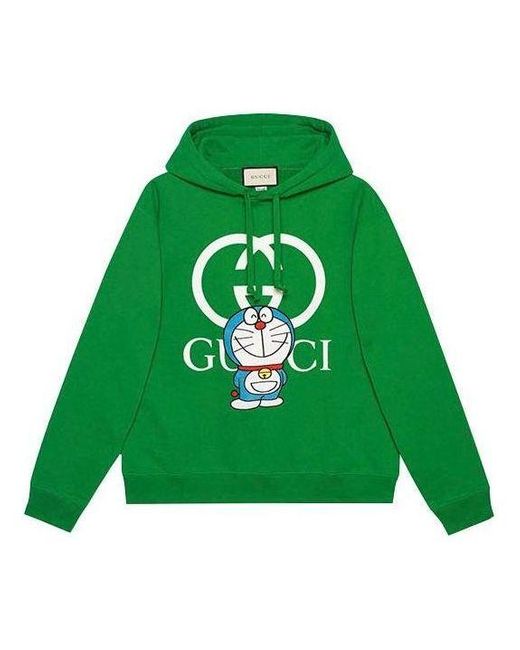 Gucci Green X Doraemon Cotton Hoodie