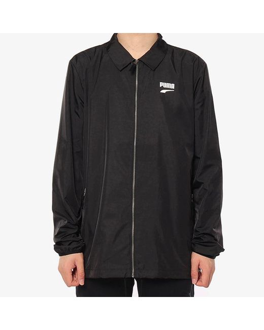 PUMA Black Downtown Casual Sports Lapel Jacket for men