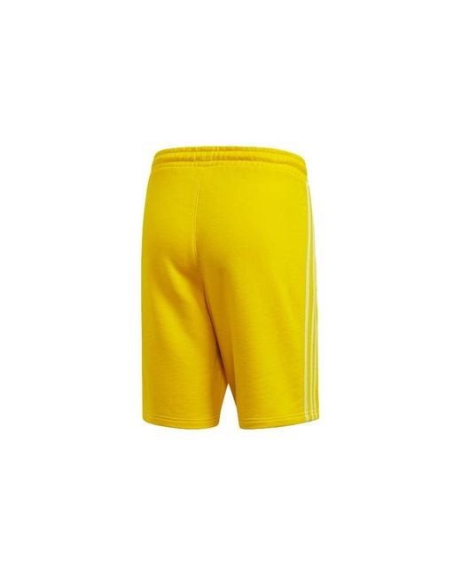 Adidas Yellow Originals Blc 3-S Short Stripe Casual Sports Shorts for men