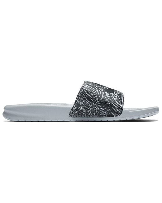 Nike Blue Benassi Jdi Slide 'Wolf' for men