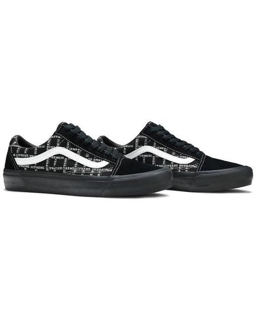Vans Black Supreme X Old Skool Pro 'Logo Pattern for men