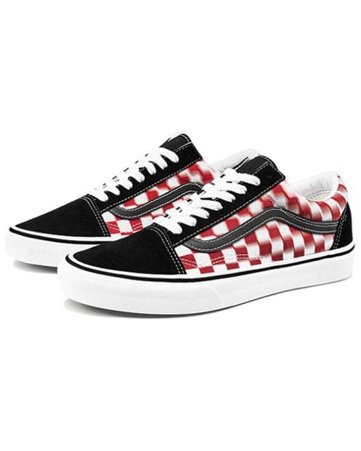 Vans Red Old Skool Checkerboard for men