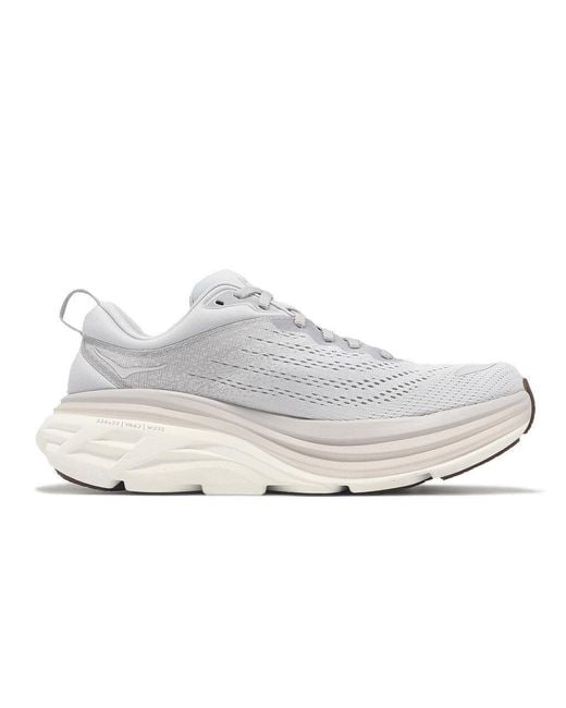 Hoka One One White (Wmns) Bondi 8 'Lunar Rock Nimbus Cloud'