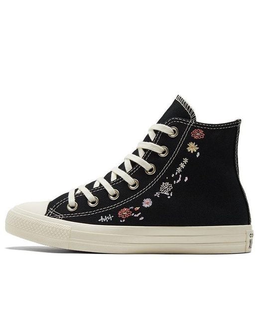 Converse Black (Wmns) Chuck Taylor All Star High 'Embroidered Floral