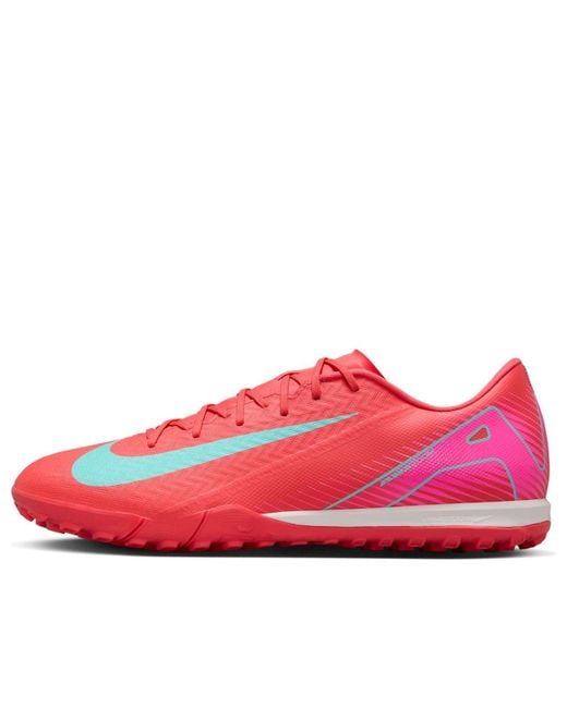 Nike Red Mercurial Vapor 16 Academy Turf Low-Top Football Shoes for men