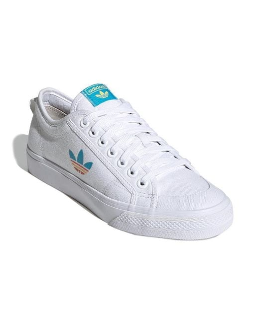 Adidas White Nizza Trefoil for men