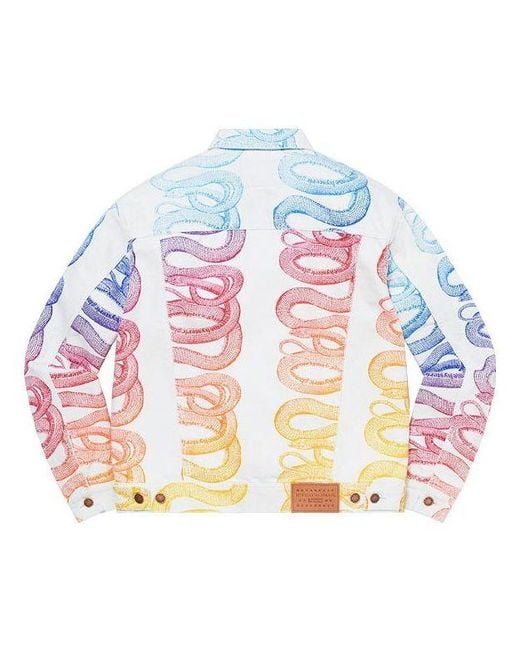 Supreme Blue X Hysteric Glamour Snake Denim Trucker Jacket for men