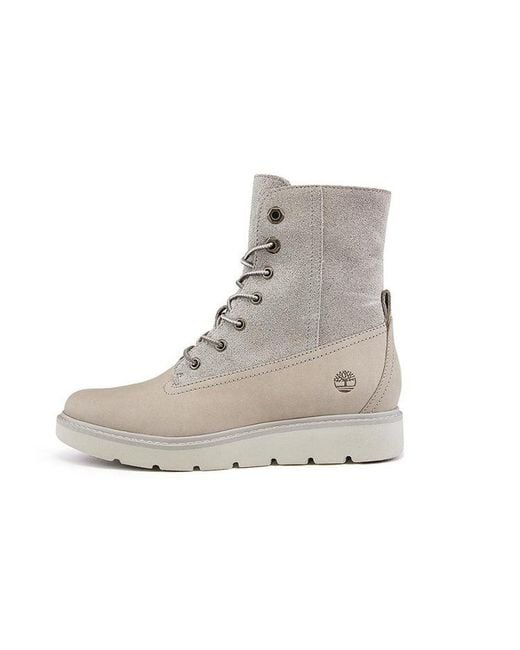 Timberland Gray (Wmns) Auth Teddy Fleece Wide-Fit 'Winter Nubuck'