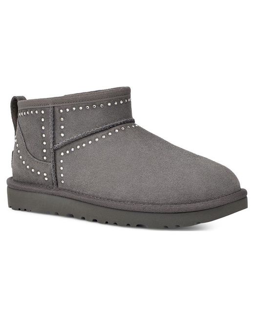 Ugg Gray (Wmns) Classic Ultra Mini Bling 'Dark'