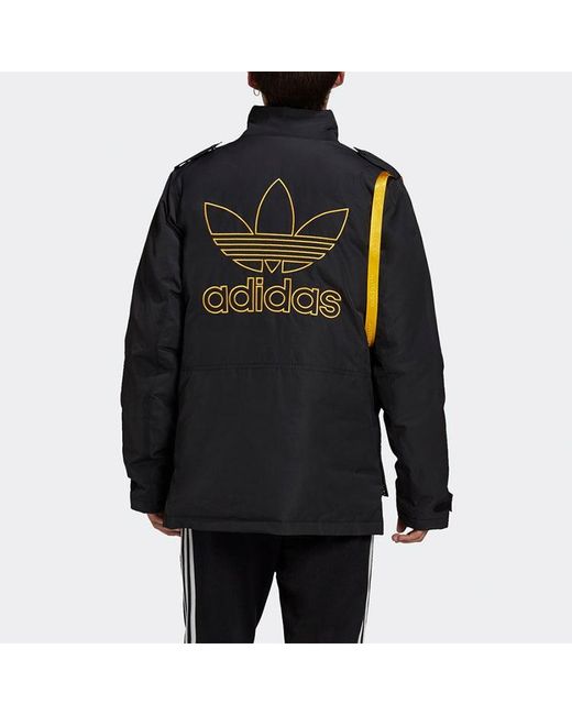 Adidas Blue Originals Utility Dwn Jkt Windproof Stand Collar Sports Down Jacket for men