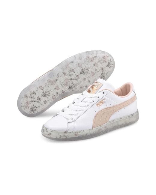PUMA White (Wmns) Basket 'In Bloom