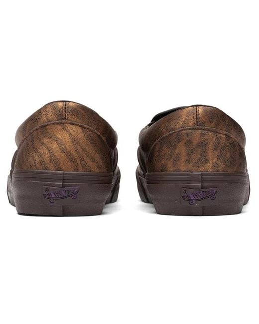 Vans Brown Needles X Vault Classic Slip-On V 'Animal Print for men