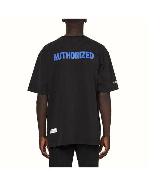 Heron Preston Black Logo Print Af Oversized T-Shirt for men