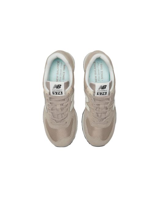 New Balance White 574 'Cream' for men