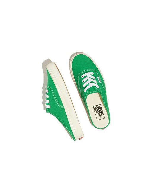 Vans Green Canvas Authentic Mule for men