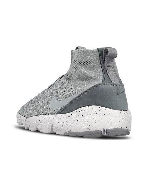 Nike Gray Air Footscape Magista Flyknit 'Wolf' for men