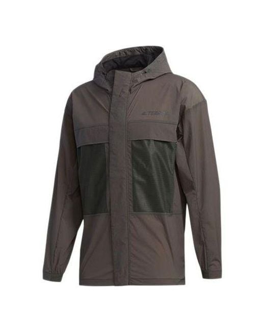 Adidas Gray Outdoor Casual Sports Hooded Jacket for men