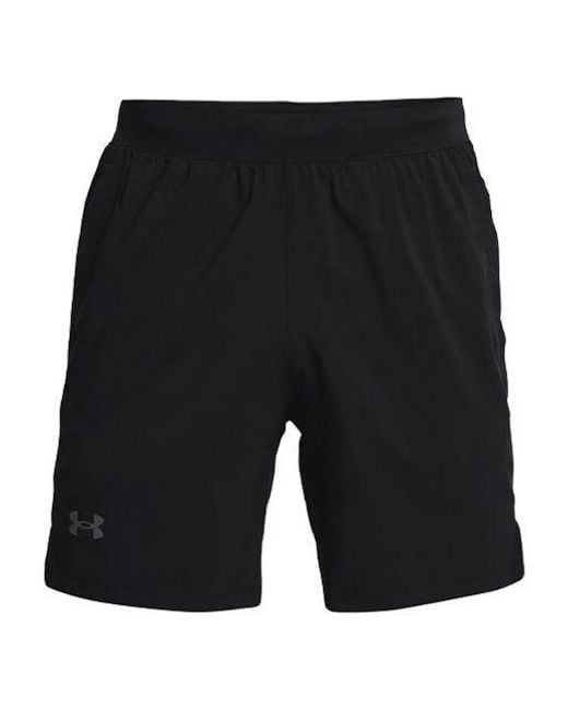 Under Armour Black Launch 7 Inch Shorts for men