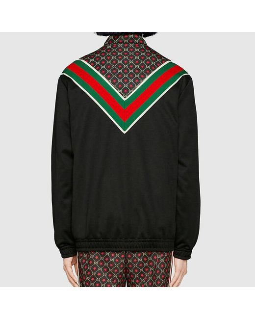 Gucci Black Gg Star Oversize Jersey Jacket for men