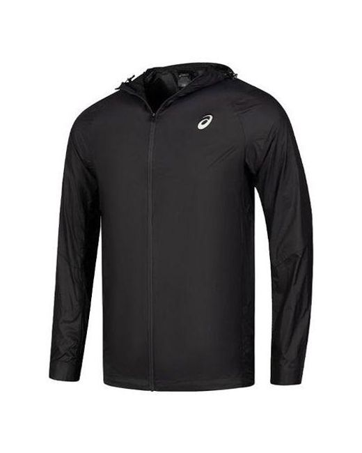 Asics Black Nylon Jacket 'Performance' for men