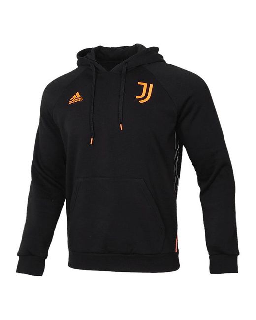 Adidas Black Juve Travel Hd Soccer/Football Sports Printing Fleece for men