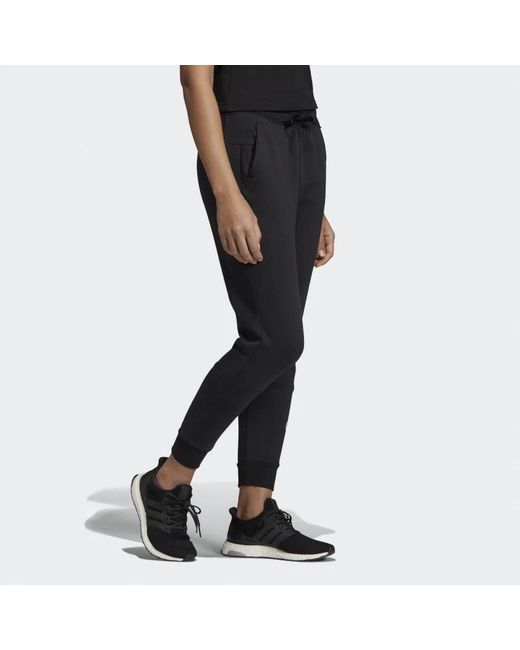 Adidas Black (Wmns) W Mh Bos Pant Fleece Lined Knit Long Pants