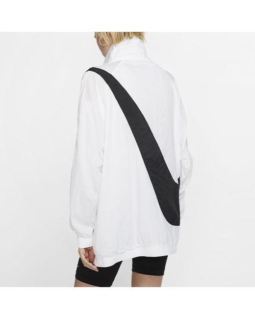 Nike White (Wmns) Collar Big Swoosh Jacket
