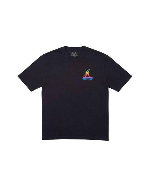 Palace Blue Jobsworth T-Shirt Creative Apple Printing Short Sleeve