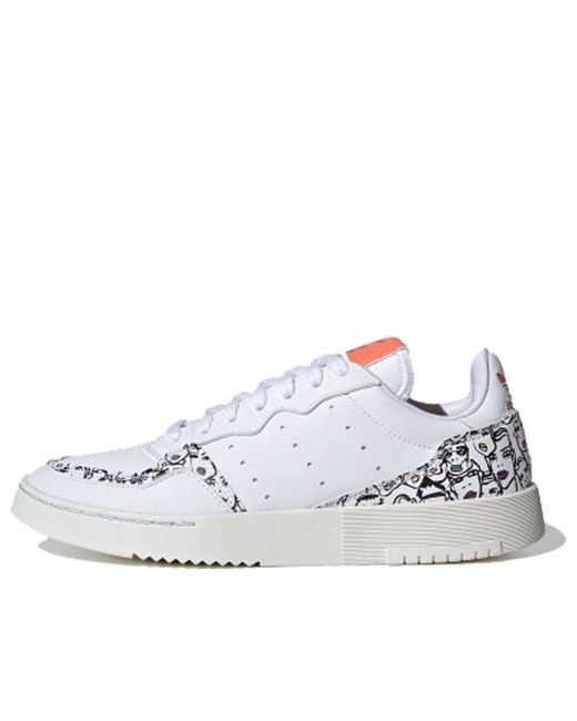 Adidas White (Wmns) Supercourt 'Semi Coral'