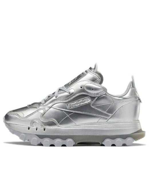 Reebok Gray (Wmns) Cardi B X Classic Leather Metallic Pewter'