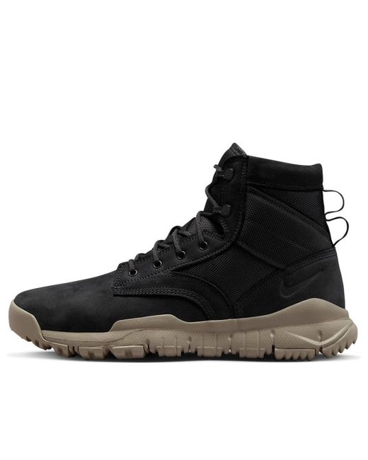 Nike Black Sfb Leather Boot & Light Taupe' for men