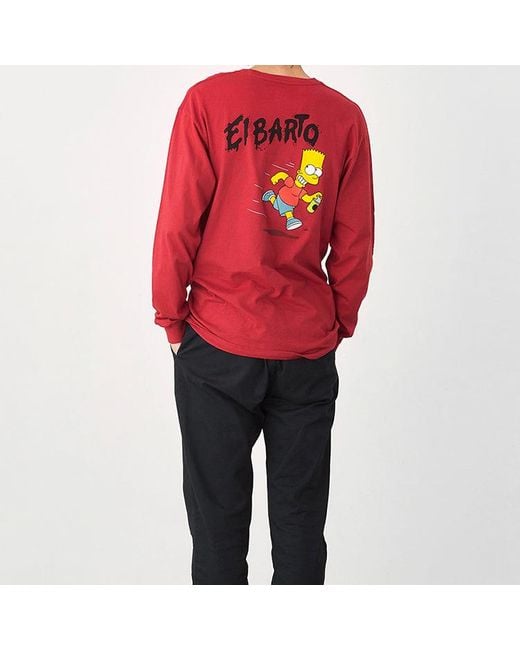 Vans Red Simpson Crossover Long Sleeves for men