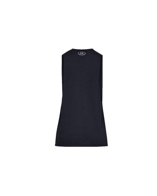 Under Armour Blue Sportstyle Left Chest Cut-Off Tank Top for men