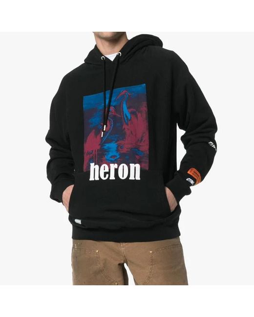 Heron Preston Blue Heron Hoodie for men