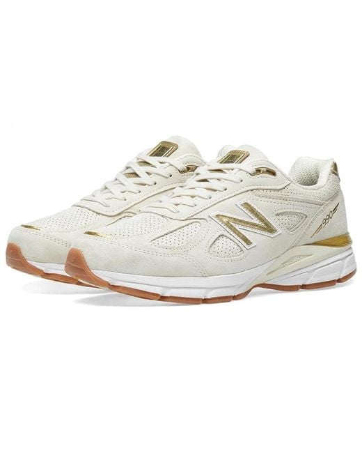 New Balance White 990v4 Made In Usa for men