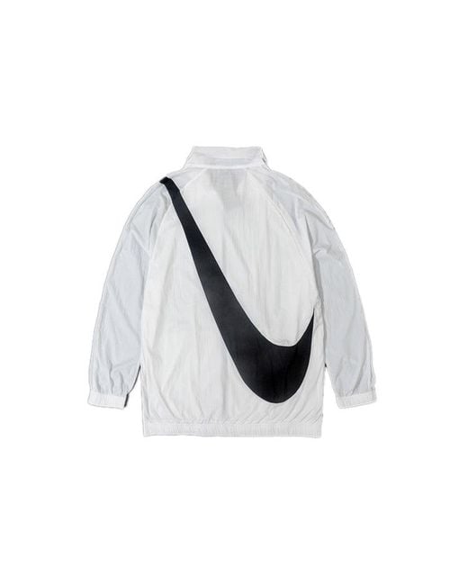 Nike White (Wmns) Collar Big Swoosh Jacket