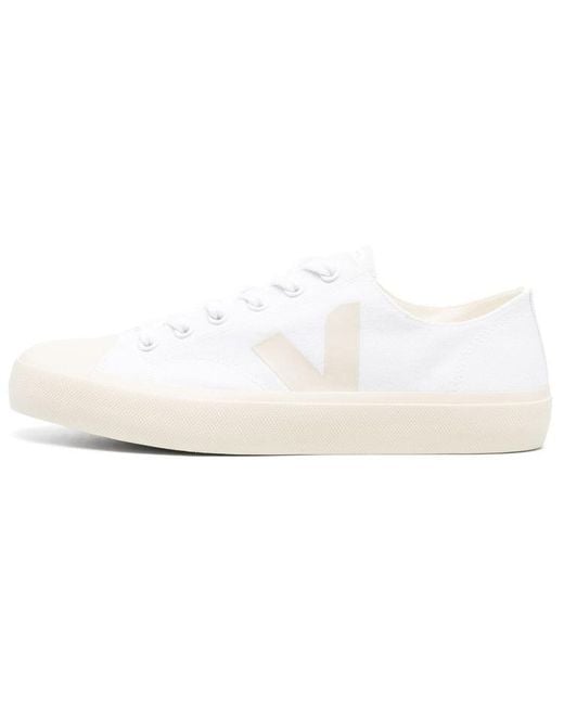 Veja White Wata Ii Canvas Pierre'