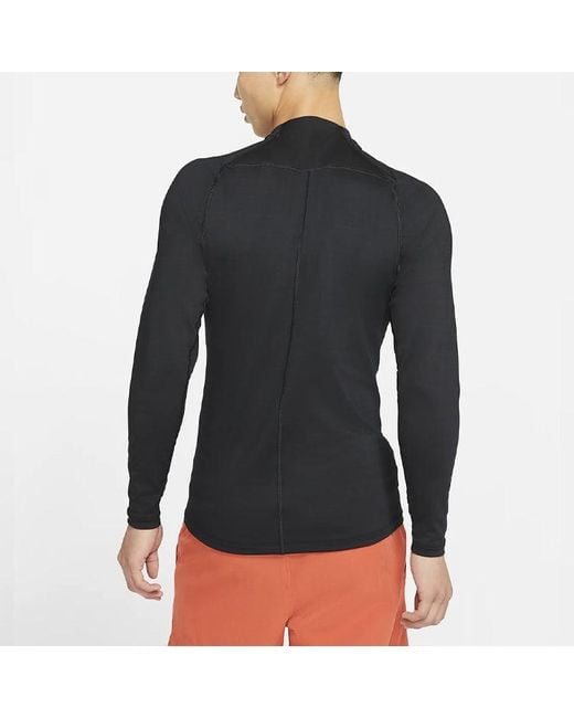 Nike Blue Dri-Fit Pro Sports Training Slim Fit Long Sleeves Gym Clothes for men