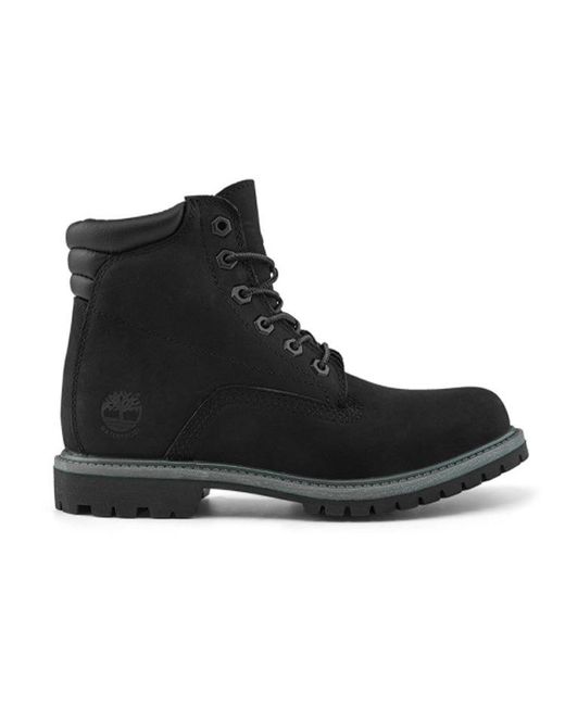 Timberland Black (Wmns) Waterville 6-Inch Waterproof Wide-Fit Boots