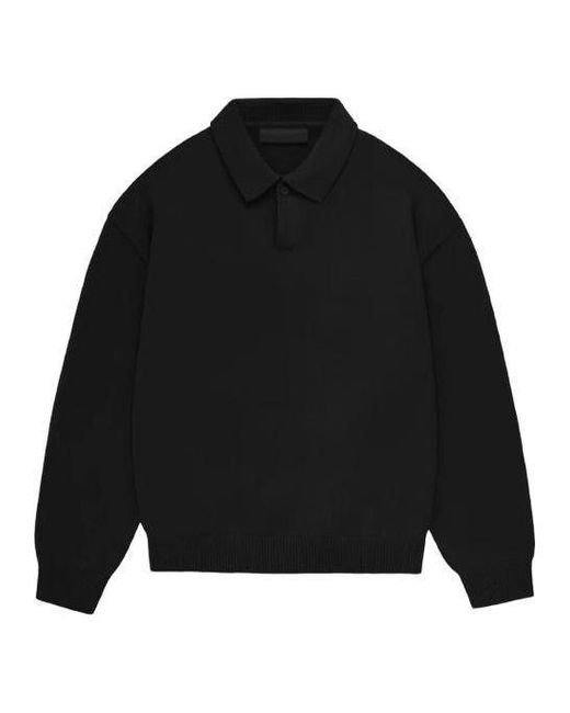 Fear Of God Black Fw23 Knit Polo Shirt for men