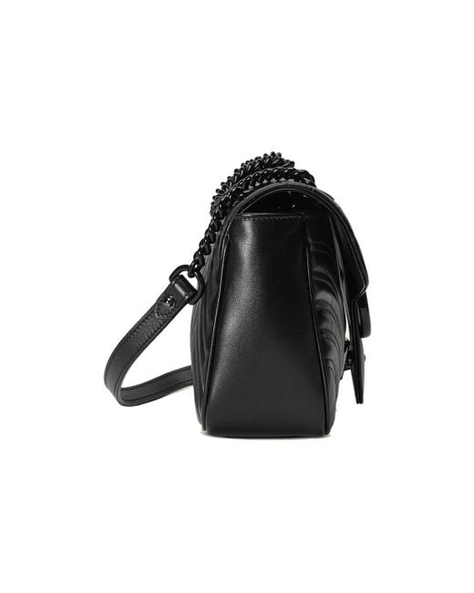 Gucci Black Gg Marmont Small Shoulder Bag