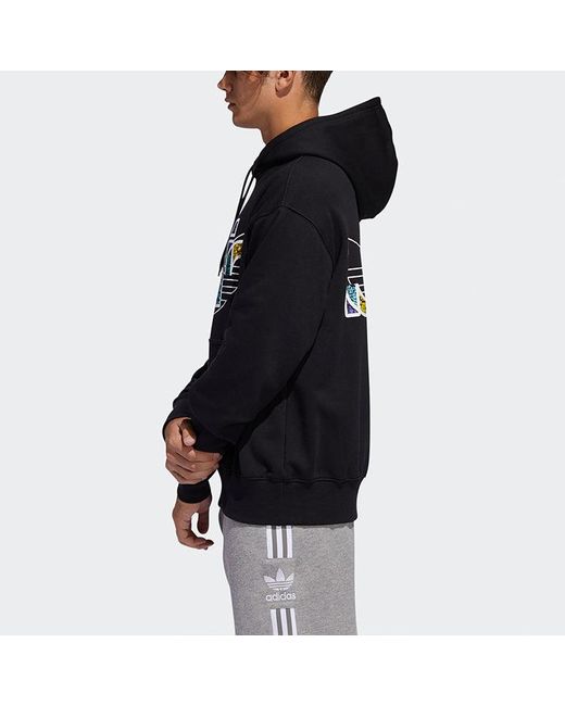 Adidas Black Originals 2020 Valentine's Day Series Fleece Lined Loose for men