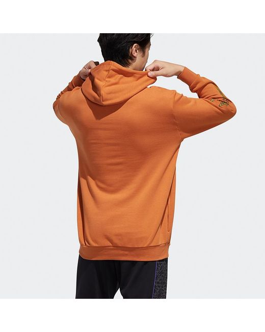 Adidas Orange Neo M Pkmn Pikachu Pattern Printing Hooded Drawstring Khaki for men