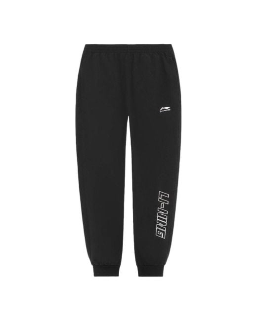 Li-ning Black Graphic Joggers Pants for men