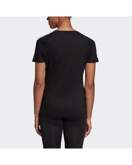 Adidas Black (Wmns) Design 2 Move 3-Stripe T-Shirt